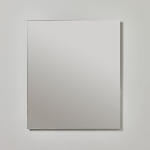 Loevschall Raw Quadratischer Spiegel 70x60 cm | Badezimmer Spiegel Mit Sicherheitsfolie | Einfacher Dekorative Spiegel Mit Versteckter Aufhängung | Dekorative Wandspiegel Ohne Rahmen von Loevschall