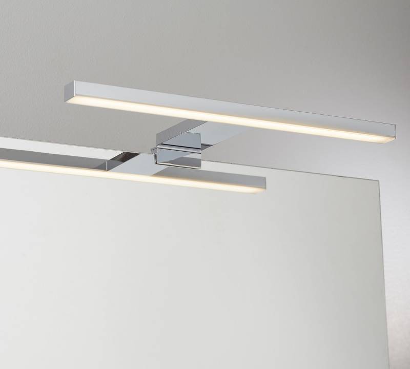 Loevschall Spiegelleuchte Lagan, Badezimmer Lampe, LED Spiegelleuchte, LED fest integriert, Warmweiß, Spiegellampen für das Bad, Spiegelleuchte Mit Schalter von Loevschall