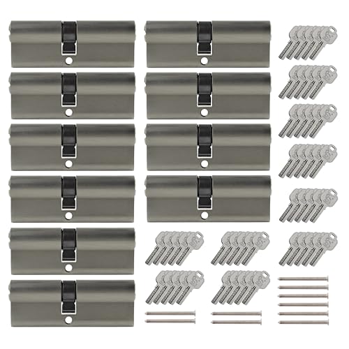 10x Profilzylinder 85 mm 40/45 gleichschließend inkl. 50 Schlüssel von Löwen Sicherheit