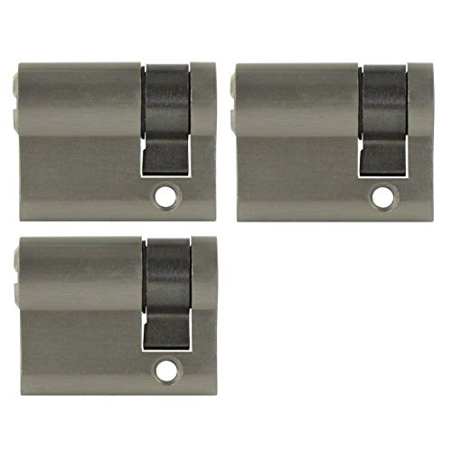 3x Halbzylinder 40 mm gleichschließend 30/10 inkl. 15 Schlüssel von Löwen Sicherheit