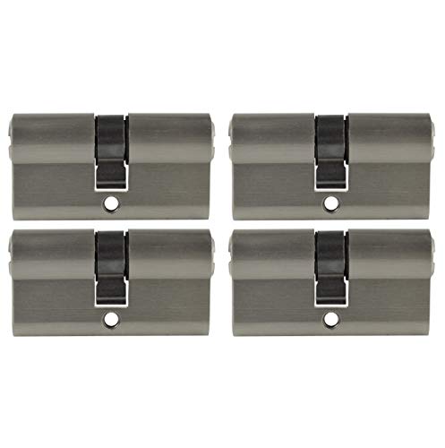 4x Zylinderschloss gleichschließend 60 mm 30x30 mit 20 Schlüssel von Löwen