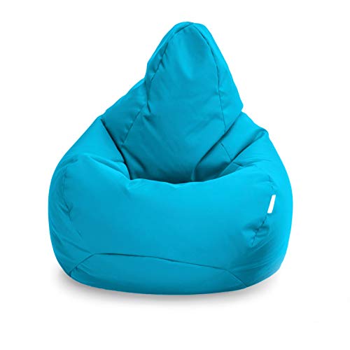 Loft 25 Gaming Sitzsack Outdoor | Gaming Sessel für den Innenbereich des Wohnzimmers im Freien | Wasserbeständig | Ergonomisches Design zur Körperunterstützung | Langlebig und Bequem (Aqua, Sitzsack) von Loft 25