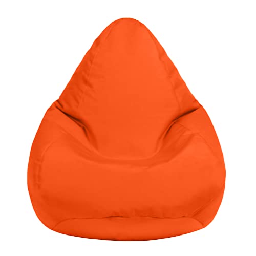 Loft 25 Kinder Sitzsack Gamer Stuhl | Wasserbeständig Möbel | Indoor Outdoor Wohnzimmer Bean Bag Sitz | Ergonomisches Design für Körper Unterstützung (Orange, Sitzsack) von Loft 25