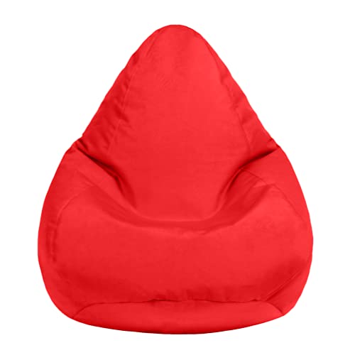 Loft 25 Kinder Sitzsack Gamer Stuhl | Wasserbeständig Möbel | Indoor Outdoor Wohnzimmer Bean Bag Sitz | Ergonomisches Design für Körper Unterstützung (Rot, Sitzsack) von Loft 25