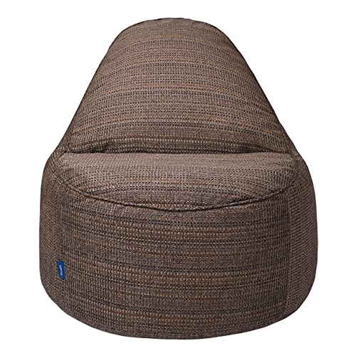Loft 25 Relaxing Adult Bean Bag Chair | Indoor Living Room Gaming Beanbag | Soft Woven Polster, Lounger Seat | Lightweight Ergonomic Design | Durable & Comfortable (Brown, Woven) von Loft 25