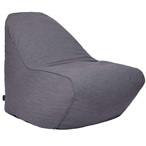 Loft 25 Relaxing Sitzsack für Erwachsene | Indoor Wohnzimmer Superweicher Gewebte Polsterung Sitzsack | Langlebig und komfortabel | leichte Liege mit ergonomischen Design (Gewebter Stoff, Holzkohle) von Loft 25