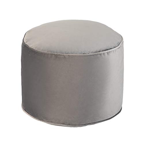 Loft 25 Runder Sitzsack Fußhocker | Innenbereich Pouf Wohnbereich sitzpuff Bein Erholung | Ergonomisches Design Pouffe | bequem Puff hocker & langlebig Pouf sitzkissen | sitzpouf 32×45 cm (Schiefer) von Loft 25