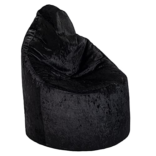 Loft 25 Gaming Sitzsack für Erwachsene | Wohnzimmer Sitzsäcke,Sitzsack-Sessel | Indoor Bodenkissen EPS-Perlen als Bean-Bag-Füllung | Ergonomisches Design für Körperunterstützung (Ebony) von Loft 25