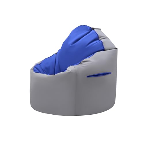 Loft 25 sitzsack mit füllung, sitzsack Kinder, sitzsäcke Outdoor 80 x 84 cm, Gaming sitzsack, wasserbeständig Bean Bag, sitzsack Erwachsene, sitzsack mit Rückenlehne (Blau) von Loft 25