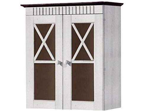Loft24 Hängeschrank Badezimmer Küche Wandschrank weiß Kiefer Massivholz Oberschrank Badschrank Landhaus 2 Glastüren 60 x 30 x 66 cm… Loft24 Hängeschrank Badezimmer Küche Wandschrank weiß Kiefer Massivholz Oberschrank Badschrank Landhaus 2 Glastüren 60 x 30 x 66 cm… von Loft