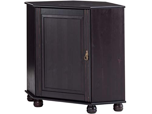 Loft24 A/S 1 Tür Eckschrank Kommode Holzschrank Standschrank Kiefer Massivholz Landhausstil 90 x 50 x 80 cm (Havana) von Loft24