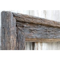 Post & Beam - Antike Eiche Floating 3.5 "Rahmen Dunkles Nussbaum-Finish Vintage Rustikales Dekor Altholzrahmen | Alle Größen von LoftRusticFrames