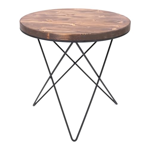 Couchtisch rund, Wohnzimmertisch, Beistelltisch, Vintage-Flair, für Wohnzimmer, vintagebraun-schwarz Couchtisch rund, Wohnzimmertisch, Beistelltisch, Vintage-Flair, für Wohnzimmer, vintagebraun-schwarz von Loftie