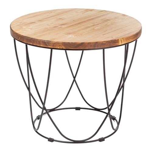 Loftie Couchtisch rund, Wohnzimmertisch, Beistelltisch, Vintage-Flair, für Wohnzimmer, vintagebraun-schwarz Loftie Couchtisch rund, Wohnzimmertisch, Beistelltisch, Vintage-Flair, für Wohnzimmer, vintagebraun-schwarz von Loftie