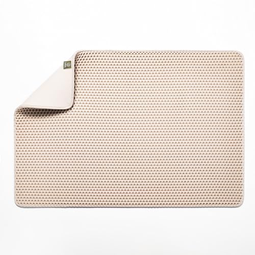 Loftify Schmutzfangmatte Innen und Außen beige – Waschbar Outdoor Teppich Wetterfest, Fußmatte für Eingangsbereich, Flur Teppich Fussmatten Haustür, Schuhmatte 90x60 von Loftify THE ART OF COMFORT LIVING