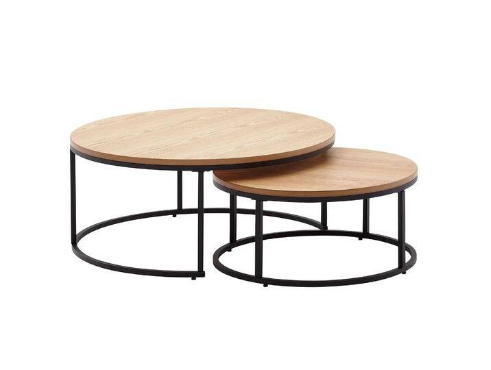 B-Ware Loftscape Couchtisch Trollsved 2er Set Eiche Dekor Tisch Möbel Beistelltisch von Loftscape