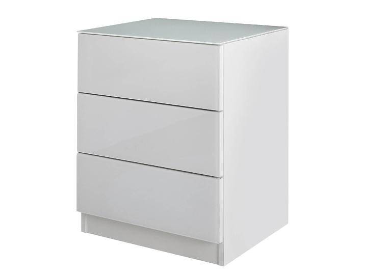 B-Ware loftscape Nachtkommode Klindt Glas Weiß Kommode Nachttisch Schlafzimmer-Möbel B-Ware loftscape Nachtkommode Klindt Glas Weiß Kommode Nachttisch Schlafzimmer-Möbel von Loftscape