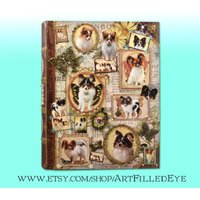 Dekorativ Alle Farben-Papillon Hunde Buch Erinnerungsbox-Vintage Ephemera Decoupage Schmuck-Safe-Keepsake-Schatz-Büro-Kunst-Kunstwerk-Geschenk 3 von LoftyCreatures