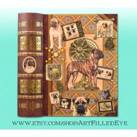 Verschönerte Dekorative Bullmastiff Faux Book Box-Decoupage-Handmade-Secrete Safe-Schmuck-Andenken-Fotografie-Denkmal-Erinnerung-Hundekunst von LoftyCreatures