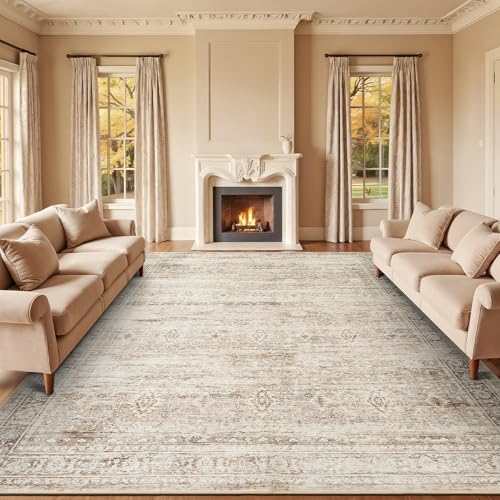 Lofus Teppich für Wohnzimmer, 22,9 x 30,5 cm, Beige, waschbar, große Teppiche mit rutschfester Unterseite, weiche, neutrale Teppiche für Schlafzimmer, Esszimmer, Zuhause, Büro, Innenbereich Lofus Teppich für Wohnzimmer, 22,9 x 30,5 cm, Beige, waschbar, große Teppiche mit rutschfester Unterseite, weiche, neutrale Teppiche für Schlafzimmer, Esszimmer, Zuhause, Büro, Innenbereich von Lofus