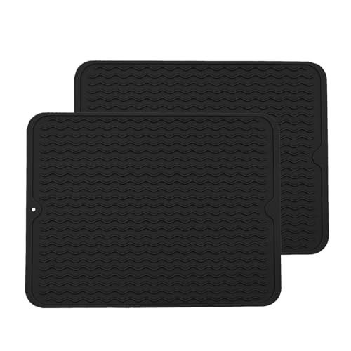 LogHog Große gewellte Silikon-Untersetzer, Untersetzer, 2er-Set, Gummi-Topflappen, Abtropftisch, Tischset, Geschirr, Abtropfen, rutschfeste und wärmeisolierende Pads 39,9 x 30 cm LogHog Große gewellte Silikon-Untersetzer, Untersetzer, 2er-Set, Gummi-Topflappen, Abtropftisch, Tischset, Geschirr, Abtropfen, rutschfeste und wärmeisolierende Pads 39,9 x 30 cm von LogHog