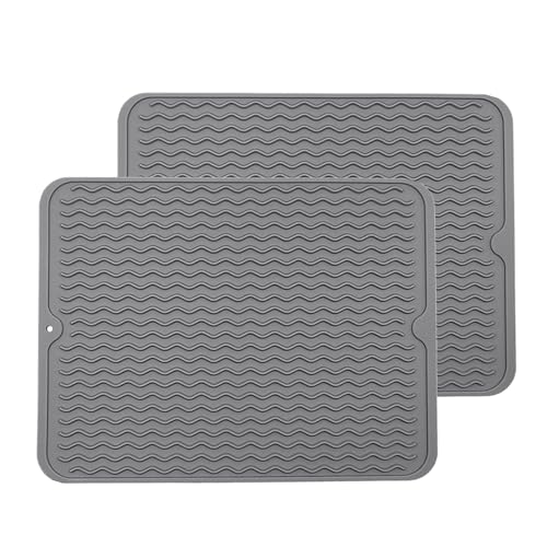 LogHog Große gewellte Silikon-Untersetzer für heiße Pads, 2er-Set, Gummi-Topflappen, Abtropfmatte, Tischset, Geschirrabtropfmatte, rutschfeste und wärmeisolierende Pads, 39,9 x 30 cm LogHog Große gewellte Silikon-Untersetzer für heiße Pads, 2er-Set, Gummi-Topflappen, Abtropfmatte, Tischset, Geschirrabtropfmatte, rutschfeste und wärmeisolierende Pads, 39,9 x 30 cm von LogHog