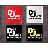 Def Jam Unterlagen Untersetzer Satz Von Vier Keramikfliesen Oder Neopren Hip Hop-Versandkostenfrei von LoganStProductions
