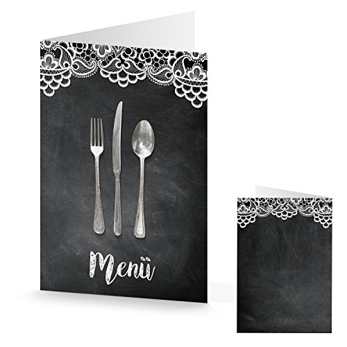 Logbuch-Verlag 10 Menükarten Speisekarten schwarz-weiß Hochzeit Geburtstag Tischdekoration DIN A5 Gastronomie Logbuch-Verlag 10 Menükarten Speisekarten schwarz-weiß Hochzeit Geburtstag Tischdekoration DIN A5 Gastronomie von Logbuch-Verlag