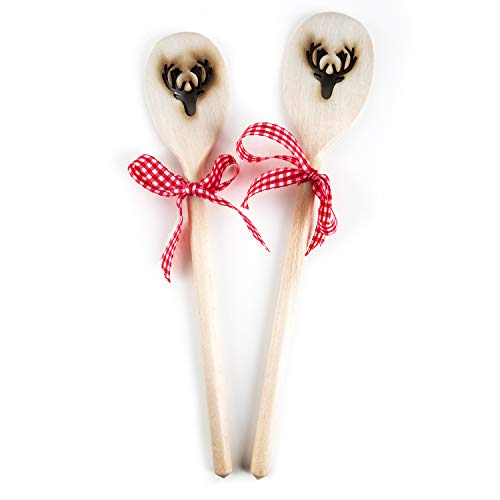 Logbuch-Verlag 2 Holz Kochlöffel mit Hirsch Geweih Geschenkidee für Hobbyköche Kunden Mitarbeiter Geschenk Set Küche Logbuch-Verlag 2 Holz Kochlöffel mit Hirsch Geweih Geschenkidee für Hobbyköche Kunden Mitarbeiter Geschenk Set Küche von Logbuch-Verlag