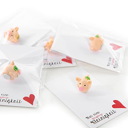 Logbuch-Verlag 5 mini Geschenke Glücksschweinchen klein mit Karte Glücksbringer zu Silvester Schulabschluss Prüfung Logbuch-Verlag 5 mini Geschenke Glücksschweinchen klein mit Karte Glücksbringer zu Silvester Schulabschluss Prüfung von Logbuch-Verlag