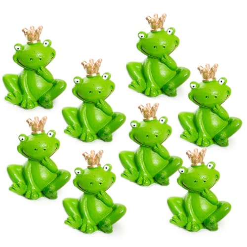 Logbuch-Verlag 8 Frösche grün mit Krone Froschkönig Figur Märchen Glücksbringer für Kinder & Erwachsene 3 cm Logbuch-Verlag 8 Frösche grün mit Krone Froschkönig Figur Märchen Glücksbringer für Kinder & Erwachsene 3 cm von Logbuch-Verlag