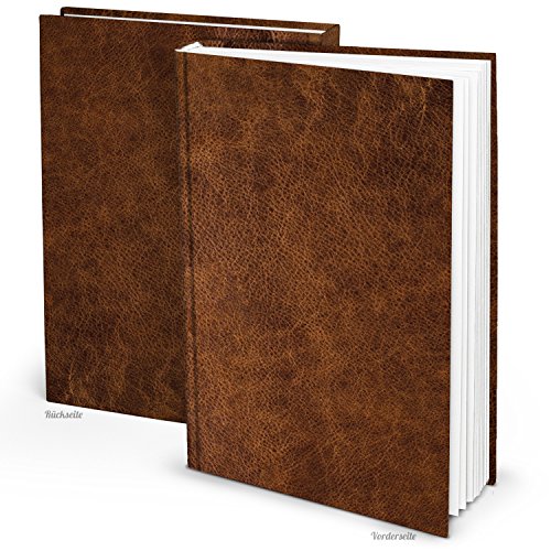 XXL-Notizbuch Leder-Optik, DIN A4: Tagebuch, Blanko Note Book, Journal für Notizen, Kunstleder Einband, Hardcover, 164 leere Seiten, Geschenk Vintage, Terminplaner, Reisetagebuch, Journaling Buch von Logbuch-Verlag