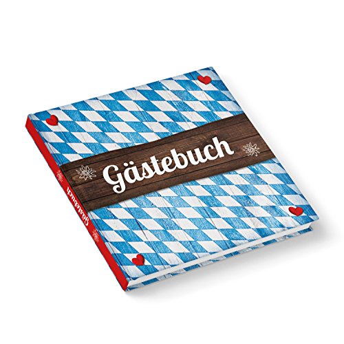 Bayerisches Gästebuch blau weiß kariert Hochzeitsgästebuch Hochzeit Geburtstag von Logbuch-Verlag