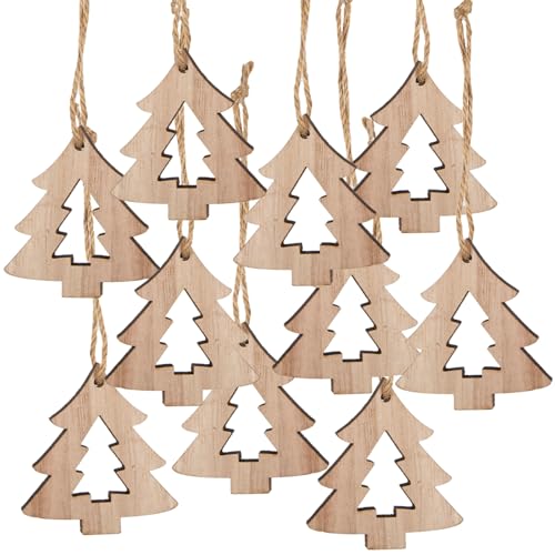 Logbuch-Verlag 10 Baum Tannenbaum Weihnachtsanhänger aus Holz Holzdeko Weihnachten natürlicher Baumschmuck 7 x 7 x 0,8 cm Logbuch-Verlag 10 Baum Tannenbaum Weihnachtsanhänger aus Holz Holzdeko Weihnachten natürlicher Baumschmuck 7 x 7 x 0,8 cm von Logbuch-Verlag