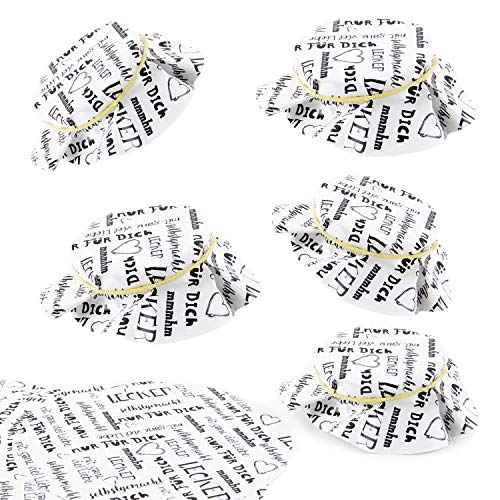Logbuch-Verlag 10 Marmeladendeckchen aus Papier - Gläserdeckchen schwarz weiß mit Text - rund Ø 14,8 cm - Papierdeckchen für Gläser von Logbuch-Verlag