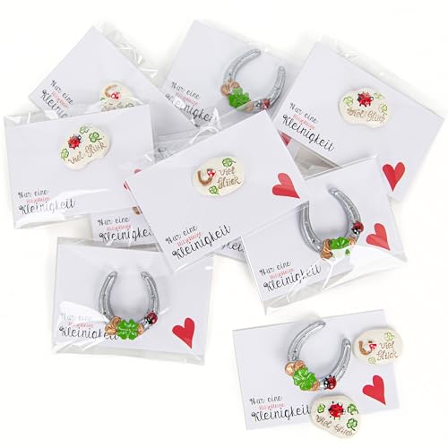 Logbuch-Verlag 10 kleine Gastgeschenke Hochzeit Geburtstag Silvester Viel Glück Glücksbringer Geschenke für Gäste 2025 5,5 x 8,5 cm von Logbuch-Verlag