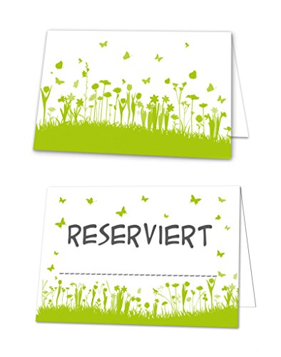 Logbuch-Verlag 100 Reserviert Karten Reserviertschilder Tischreservierung grün weiß Gastro Text Sommer Logbuch-Verlag 100 Reserviert Karten Reserviertschilder Tischreservierung grün weiß Gastro Text Sommer von Logbuch-Verlag