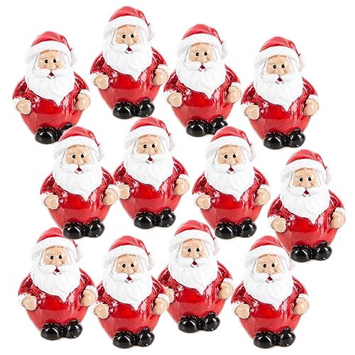 Logbuch-Verlag 12 kleine Nikolaus Figuren Santa Weihnachtsmann Miniatur rot weiß 3 cm Mini Geschenk Weihnachten von Logbuch-Verlag
