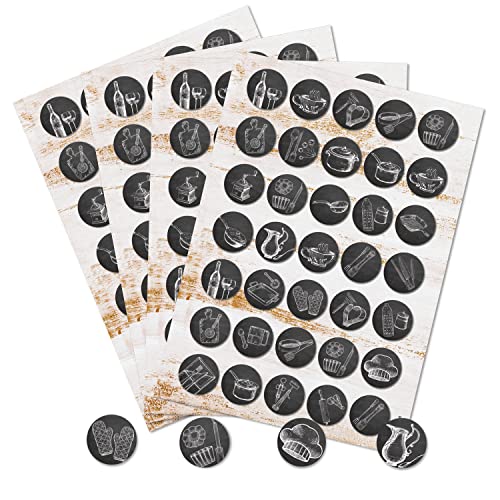 Logbuch-Verlag 140 vintage Sticker mit Küchen Motiven Kochutensilien Essen Aufkleber für Rezeptbuch Geschenke Schule 3 cm schwarz weiß Logbuch-Verlag 140 vintage Sticker mit Küchen Motiven Kochutensilien Essen Aufkleber für Rezeptbuch Geschenke Schule 3 cm schwarz weiß von Logbuch-Verlag