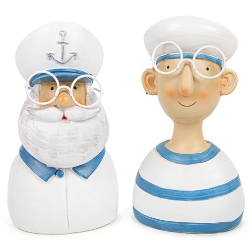 Logbuch-Verlag 2 Maritime Figuren Matrose + Kapitän Bootsmann Deko Seemannsfiguren Geschenk Set blau weiß 12 cm Logbuch-Verlag 2 Maritime Figuren Matrose + Kapitän Bootsmann Deko Seemannsfiguren Geschenk Set blau weiß 12 cm von Logbuch-Verlag