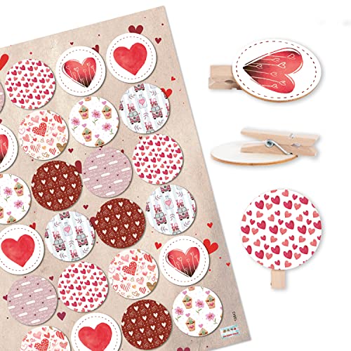 Logbuch-Verlag 24 kleine Holzklammern mit Herz Aufkleber rot weiß - Herzklammer Dekoklammern Hochzeit Symbol Klammern Liebe Logbuch-Verlag 24 kleine Holzklammern mit Herz Aufkleber rot weiß - Herzklammer Dekoklammern Hochzeit Symbol Klammern Liebe von Logbuch-Verlag