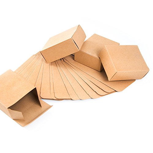 Logbuch-Verlag 24 kleine Schachteln Kraftpapier braun 10 x 4 x 8 cm Gastgeschenke Geschenke Verpackung rechteckig Gäste von Logbuch-Verlag