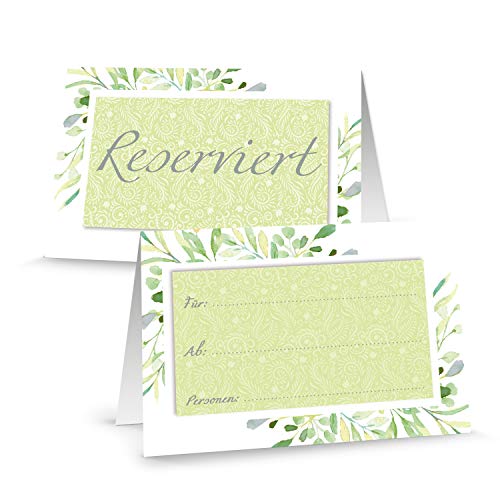 Logbuch-Verlag 25 Reserviertschilder grün weiß floral - Tischreservierung reserviert Schilder Gastronomie Restaurant Hotel Hochzeit Logbuch-Verlag 25 Reserviertschilder grün weiß floral - Tischreservierung reserviert Schilder Gastronomie Restaurant Hotel Hochzeit von Logbuch-Verlag