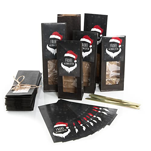 Logbuch-Verlag 25 lebensmittelechte Tüten mit Fenster 8,5 x 26,5 x 5 cm - mit Weihnachtsaufkleber - Weihnachtskekse verpacken Logbuch-Verlag 25 lebensmittelechte Tüten mit Fenster 8,5 x 26,5 x 5 cm - mit Weihnachtsaufkleber - Weihnachtskekse verpacken von Logbuch-Verlag