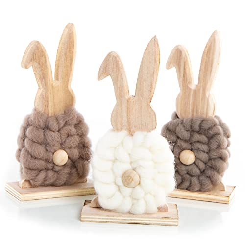 Logbuch-Verlag 3 Osterhasen Figuren Hasen Holz 18 cm Osterdeko zum Hinstellen Deko Ostern als Ostergeschenk von Logbuch-Verlag