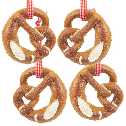 Logbuch-Verlag 4 Brezel Imitate künstliche Brezen mit rot-weißem Band Bayern Oktoberfest Deko zum Aufhängen 7,5 x 7 cm Logbuch-Verlag 4 Brezel Imitate künstliche Brezen mit rot-weißem Band Bayern Oktoberfest Deko zum Aufhängen 7,5 x 7 cm von Logbuch-Verlag