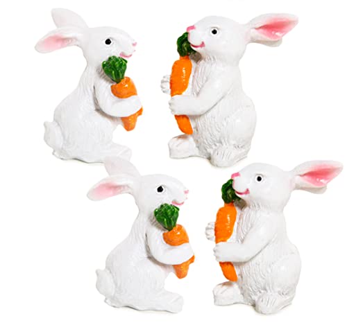 Osterhasen-Dekoration, 4er Set: Osterdeko aus Polyresin, Osterhase Deko-Figuren klein, Hasen für Tisch & Ostergesteck, Dekohasen Ostern, Frühlingsdeko Indoor, Weiß, Osterdekoration Hase Mini, 3,5 cm Osterhasen-Dekoration, 4er Set: Osterdeko aus Polyresin, Osterhase Deko-Figuren klein, Hasen für Tisch & Ostergesteck, Dekohasen Ostern, Frühlingsdeko Indoor, Weiß, Osterdekoration Hase Mini, 3,5 cm von Logbuch-Verlag