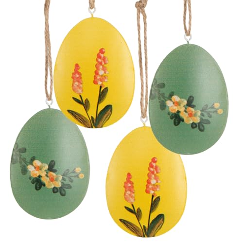 Logbuch-Verlag 4 Ostereier Hänger gelb grün Nostalgie Osterdekoration Metall Ostern Deko zum Aufhängen 7,5 cm Logbuch-Verlag 4 Ostereier Hänger gelb grün Nostalgie Osterdekoration Metall Ostern Deko zum Aufhängen 7,5 cm von Logbuch-Verlag
