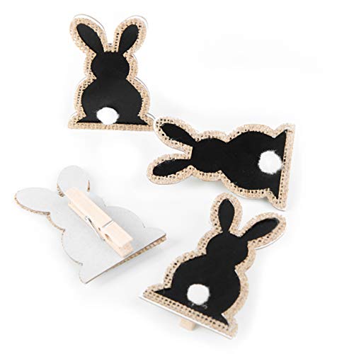 Logbuch-Verlag 4 Osterhasen Dekoklammern schwarz 8 cm Holzklammer Ostern Deko Klammer Clip Verzierung Osternest Logbuch-Verlag 4 Osterhasen Dekoklammern schwarz 8 cm Holzklammer Ostern Deko Klammer Clip Verzierung Osternest von Logbuch-Verlag