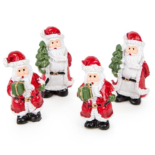 Logbuch-Verlag 4 kleine Weihnachtsmann Figuren Nikolaus Dekofigur Give-Away kleines Nikolausgeschenk 5 cm Weihnachtsdekoration Logbuch-Verlag 4 kleine Weihnachtsmann Figuren Nikolaus Dekofigur Give-Away kleines Nikolausgeschenk 5 cm Weihnachtsdekoration von Logbuch-Verlag